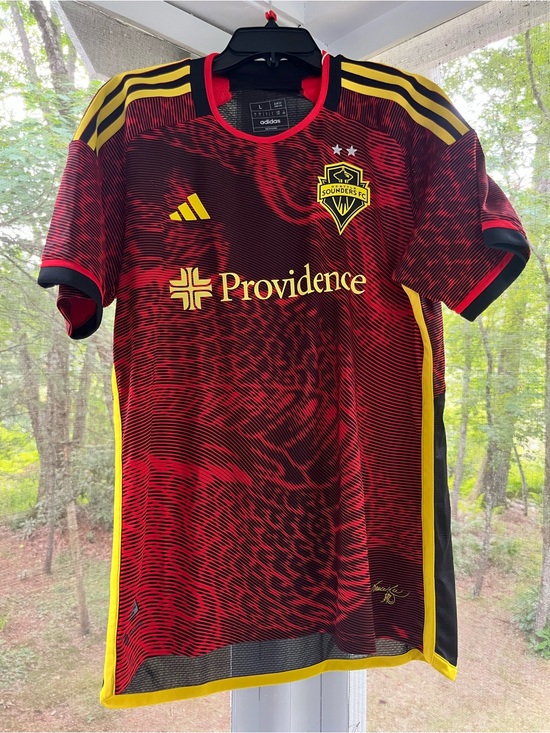 adidas Other - Adidas Seattle Sounders FC 2024 Bruce Lee Dragon Men's L Red Jersey NWT